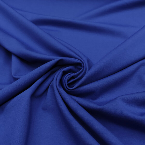 Tessuto Punto Milano tinta unita blu elettrico