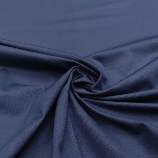 Tessuto Punto Milano tinta unita blu navy