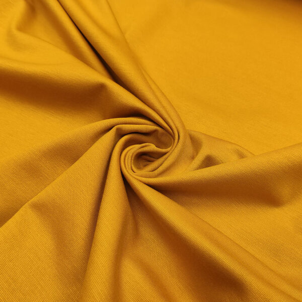 Tessuto Punto Milano tinta unita senape