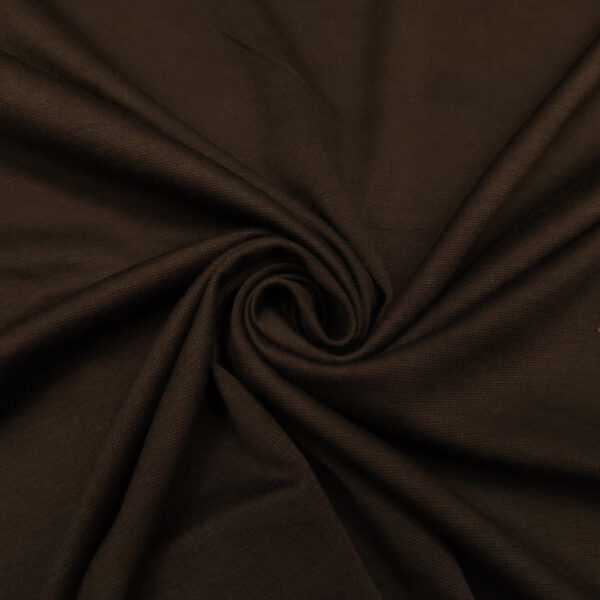 Tessuto punto milano tinta unita testa di moro