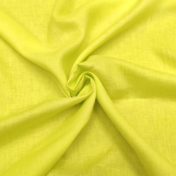 Tessuto Puro Lino in tinta unita lime