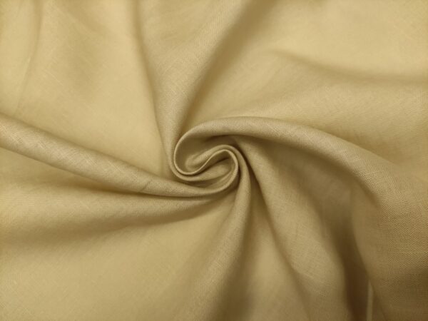 Tessuto Puro Lino in tinta unita beige