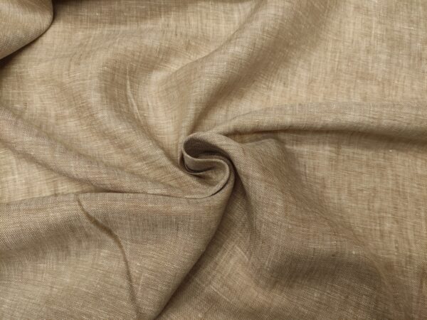 Tessuto Puro Lino melange beige