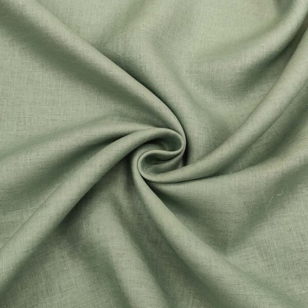 Tessuto Puro Lino tinta unita verde salvia