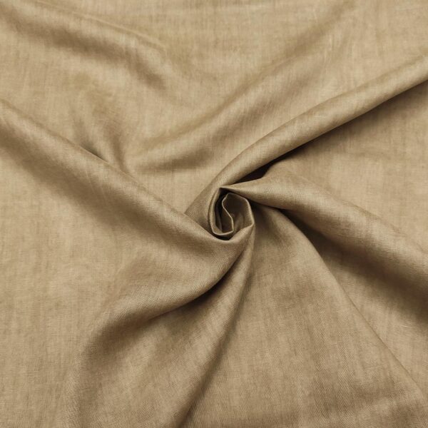 Tessuto Puro Lino in tinta unita tortora