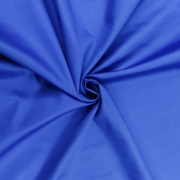 Tessuto Rasatello di cotone in tinta unita blu elettrico