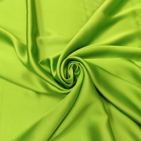 Tessuto Raso elasticizzato tinta unita verde acido
