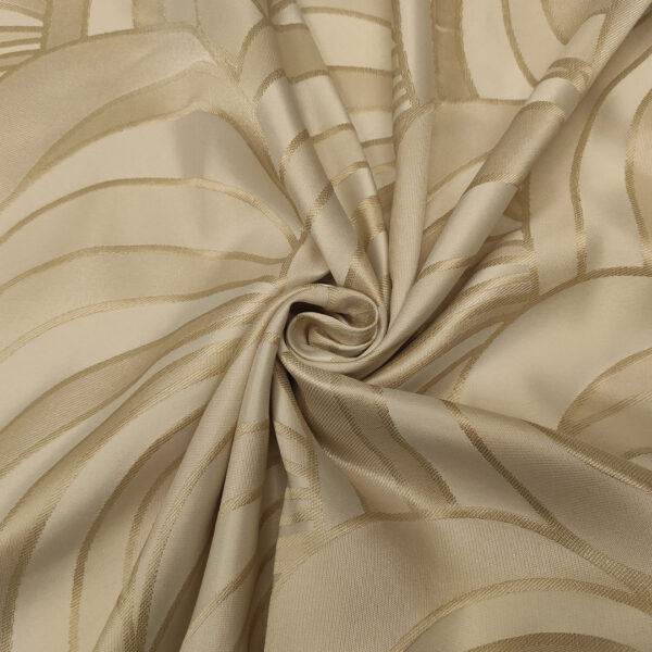 Tessuto Raso per Arredamento motivo astratto panna - beige
