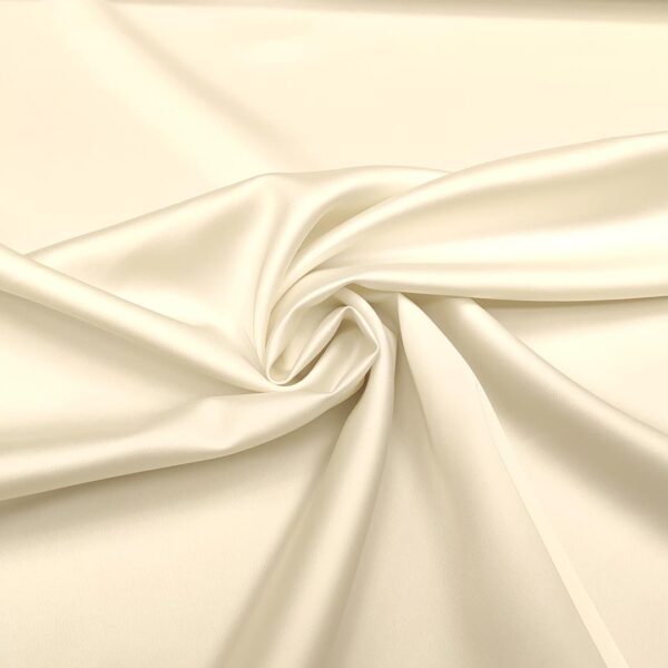 Tessuto Raso elasticizzato tinta unita bianco seta