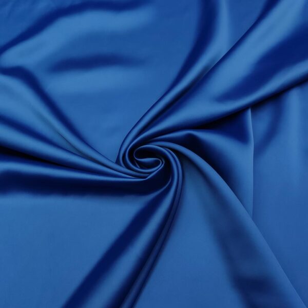 Tessuto Raso elasticizzato tinta unita blu elettrico