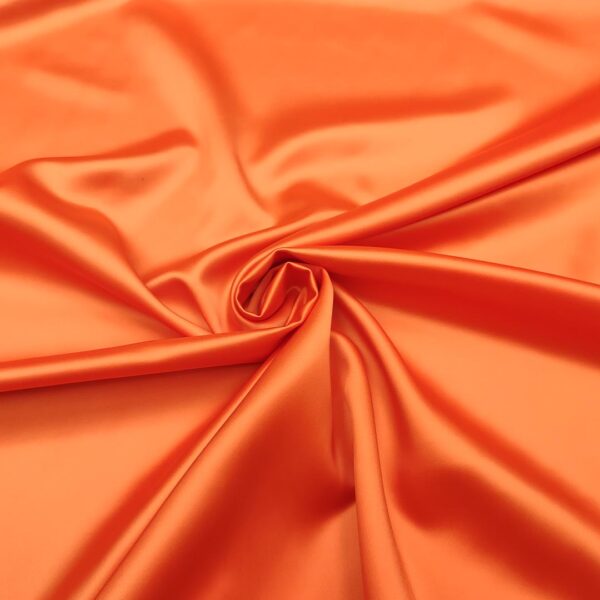 Tessuto Raso elasticizzato tinta unita arancione