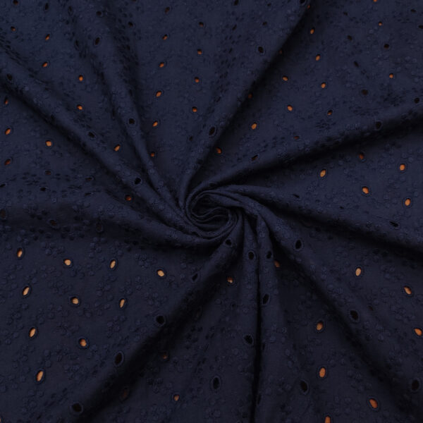 Tessuto Sangallo in tinta unita blu