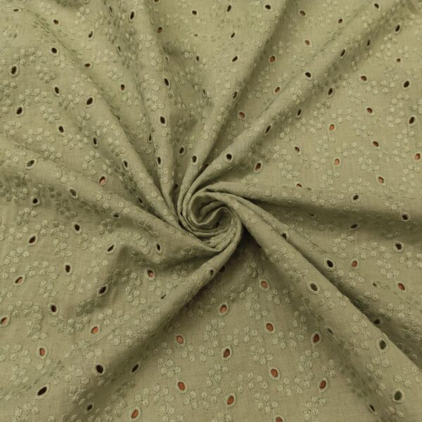 Tessuto Sangallo in tinta unita verde salvia