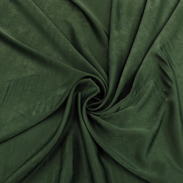 Tessuto Satin tinta unita effetto acqua verde bottiglia