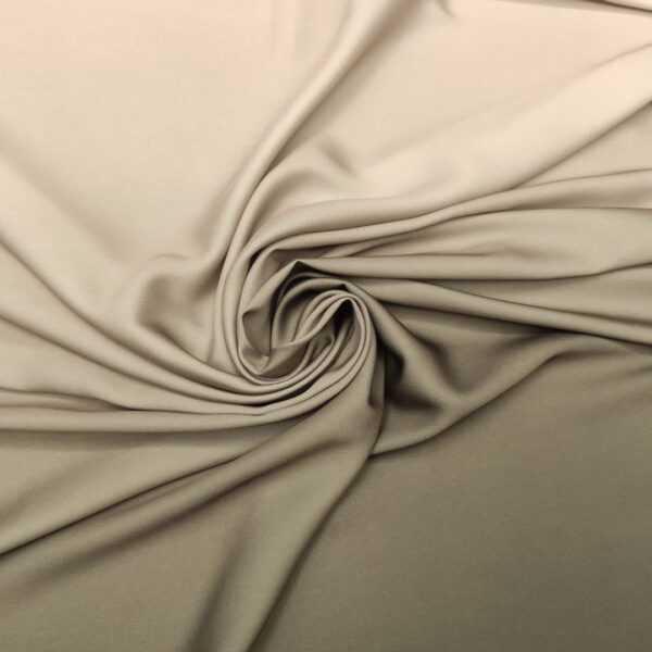 Tessuto Satin a fantasia motivo sfumato grigio - panna