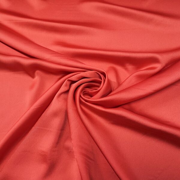 Tessuto Satin tinta unita arancione
