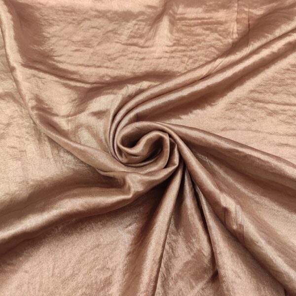 Tessuto Satin effetto spalmato tinta unita rosa antico