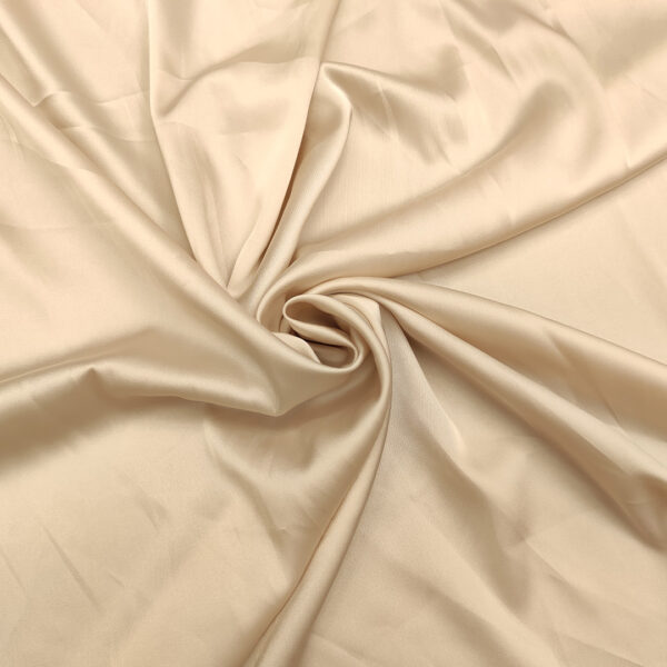 Tessuto Satin leggero elasticizzato tinta unita champagne