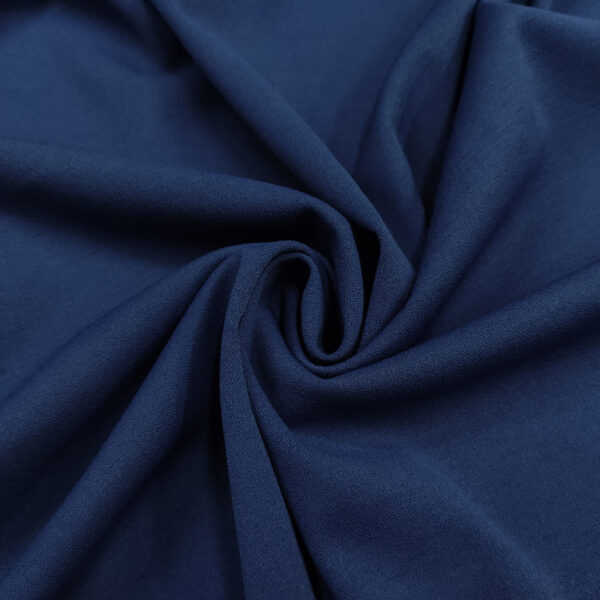 Tessuto Scuba Crepe tinta unita blu navy