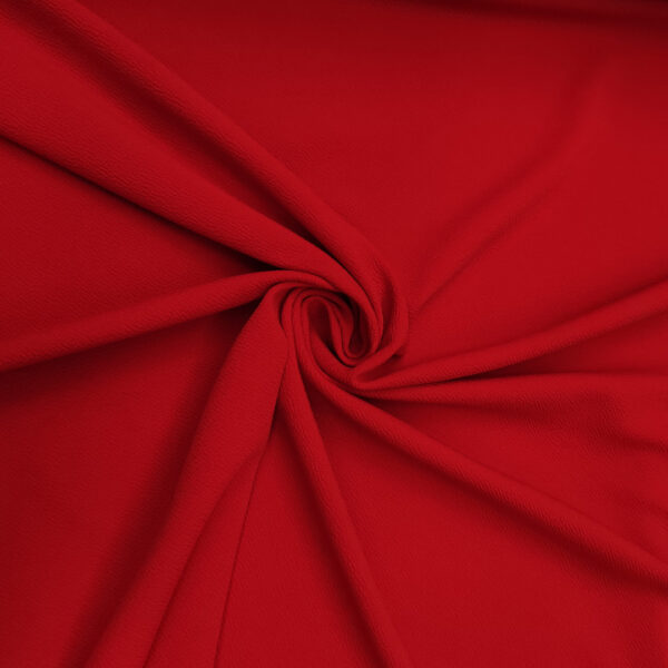 Tessuto scuba crepe tinta unita rosso