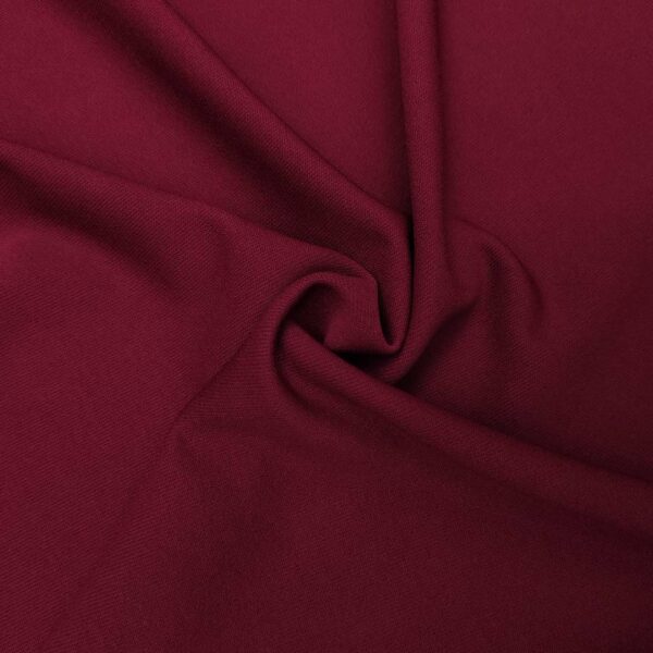 Tessuto Scuba Crepe tinta unita borgogna