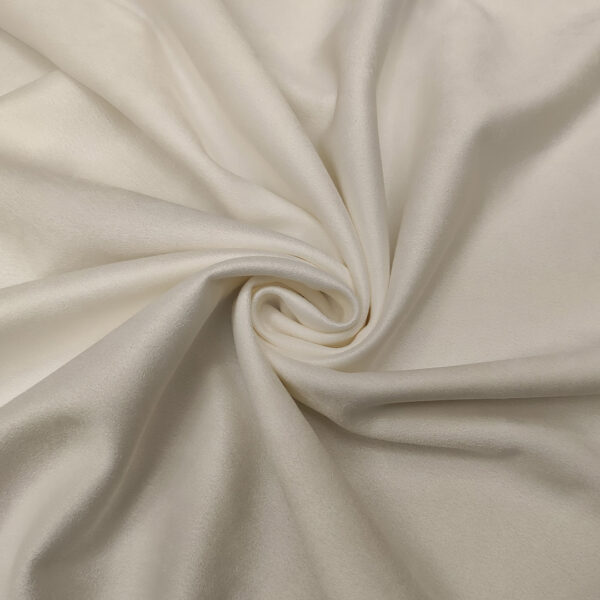 Tessuto simil dainetto tinta unita bianco seta