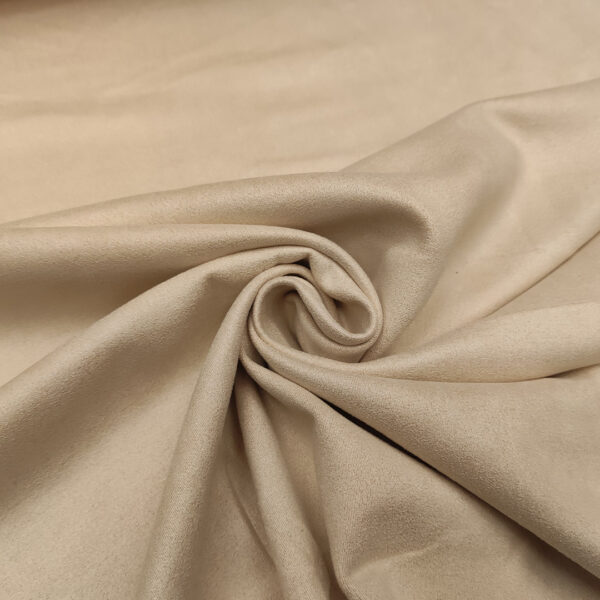 Tessuto simil dainetto tinta unita sabbia