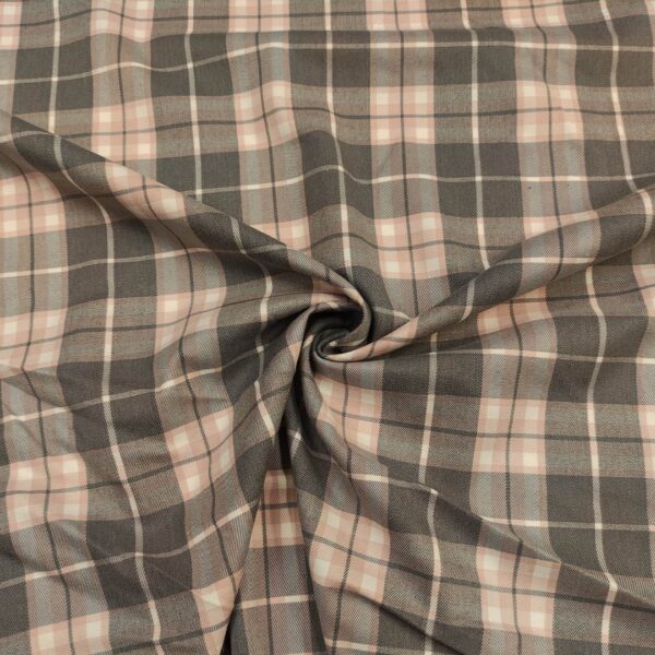 Tessuto Tartan rosa - grigio