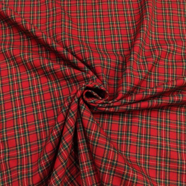 Tessuto Tartan piccolo rosso - verde - blu