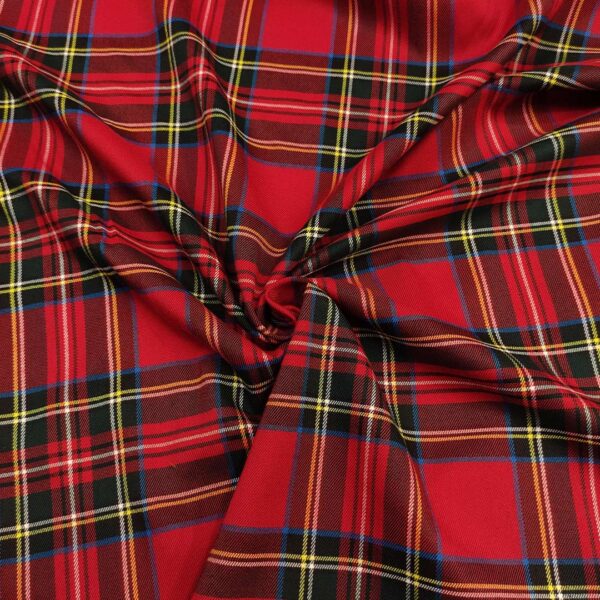 Tessuto Tartan rosso - verde - giallo