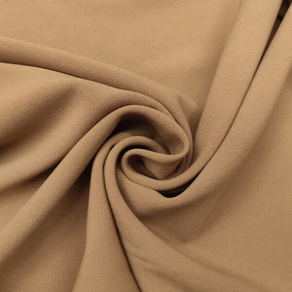 Tessuto triplo cady di lana tinta unita beige