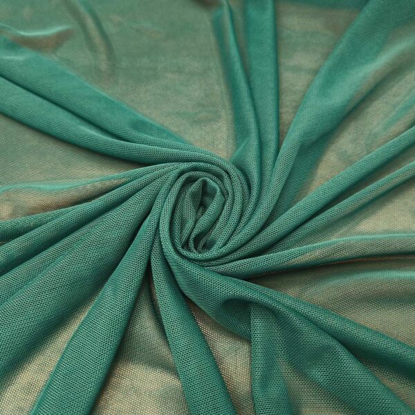 Tessuto Tulle bielastico tinta unita verde smeraldo