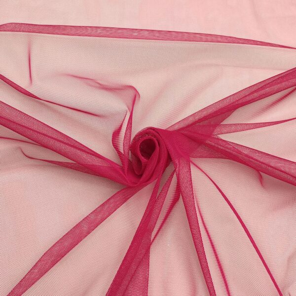 Tessuto Tulle elasticizzato tinta unita amaranto