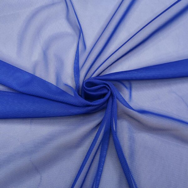 Tessuto Tulle elasticizzato tinta unita bluette