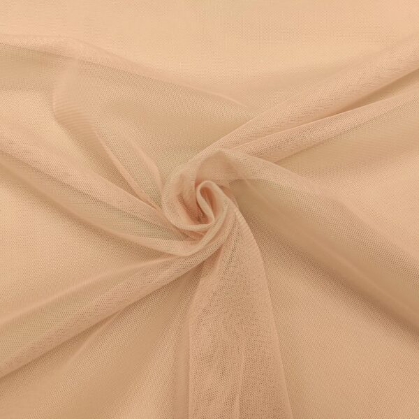 Tessuto Tulle elasticizzato tinta unita rosa cipria