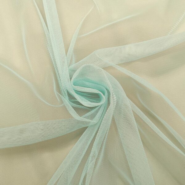 Tessuto Tulle elasticizzato tinta unita tiffany