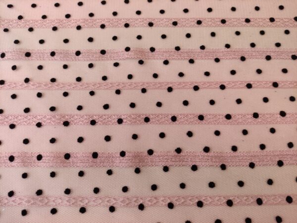 Tessuto tulle motivo pois rosa