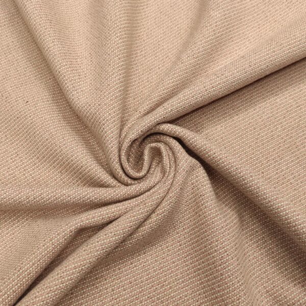 Tessuto Tweed Bouclé in cotone rosa ortensia - panna