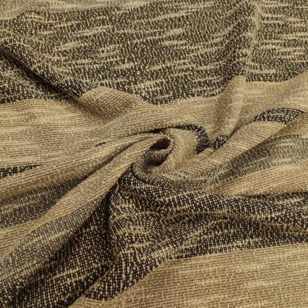 Tessuto Maglia Tweed motivo rigato tortora - beige