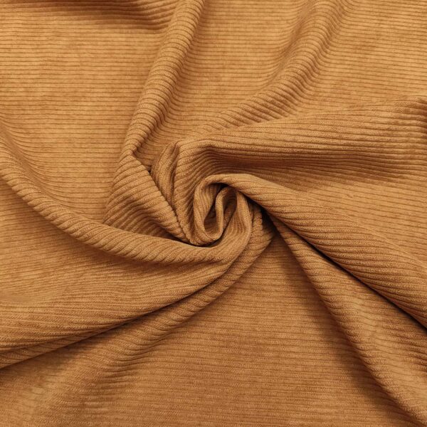 Tessuto Velluto a coste tinta unita tabacco