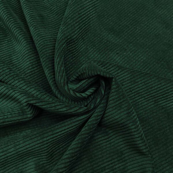 Tessuto Velluto a coste tinta unita verde bottiglia
