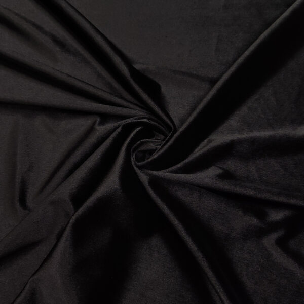 Tessuto velluto elasticizzato tinta unita nero