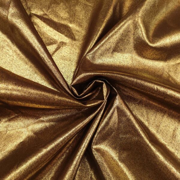 Tessuto Cady Elasticizzato spalmato oro - marrone