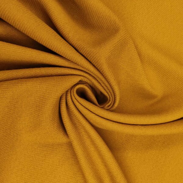 Tessuto Cady mano lana elasticizzato motivo diagonale tinta unita ocra
