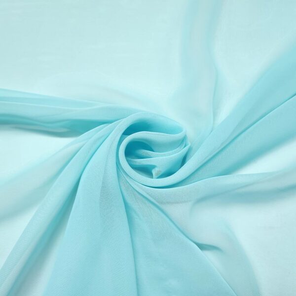 Tessuto Chiffon in tinta unita acquamarina
