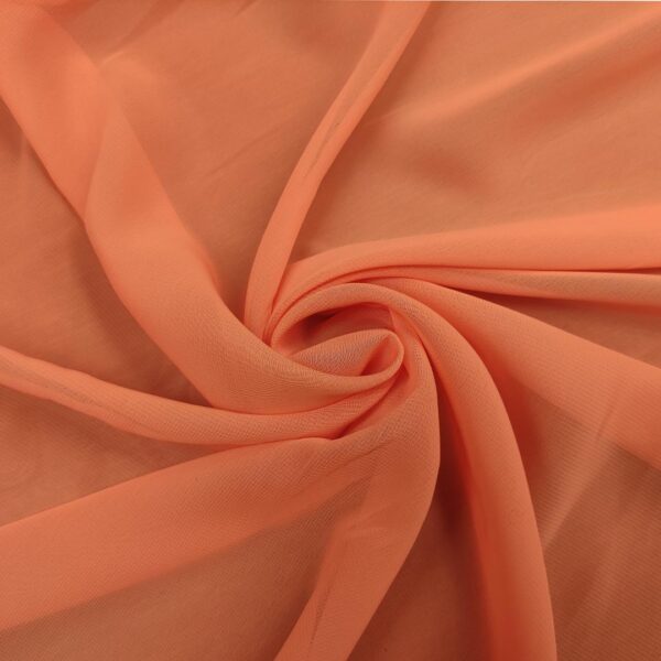 Tessuto Chiffon in tinta unita albicocca