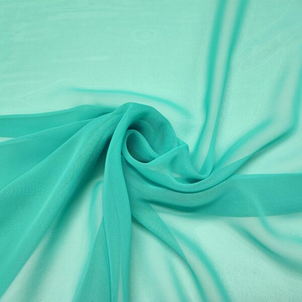 Tessuto Chiffon in tinta unita verde tiffany