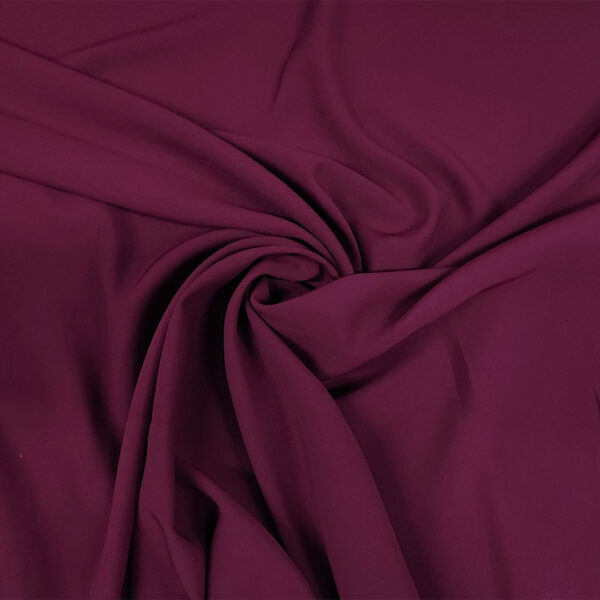 Tessuto Crepe morbido Elegance tinta unita borgogna