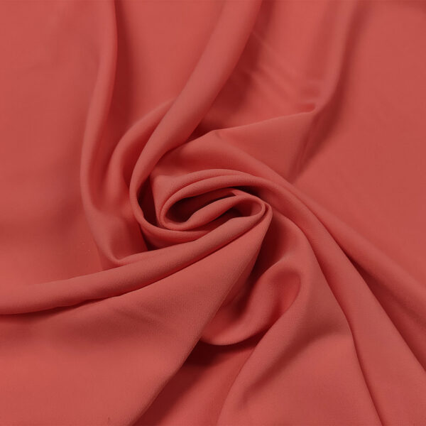 Tessuto Crepe morbido Elegance tinta unita corallo
