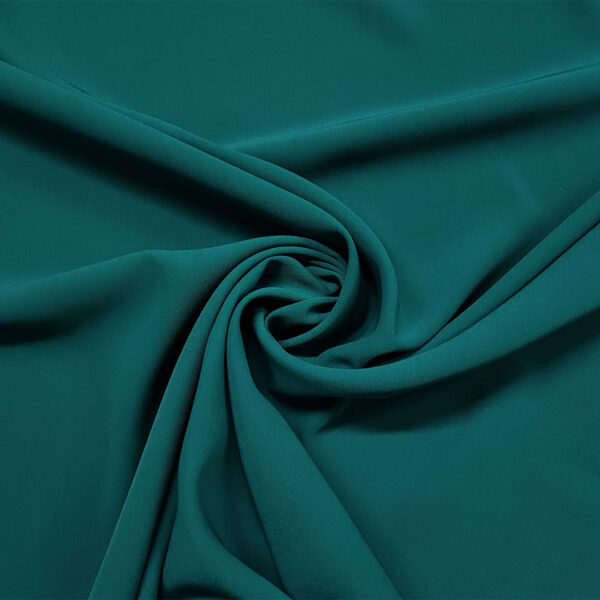Tessuto Crepe morbido Elegance tinta unita verde petrolio